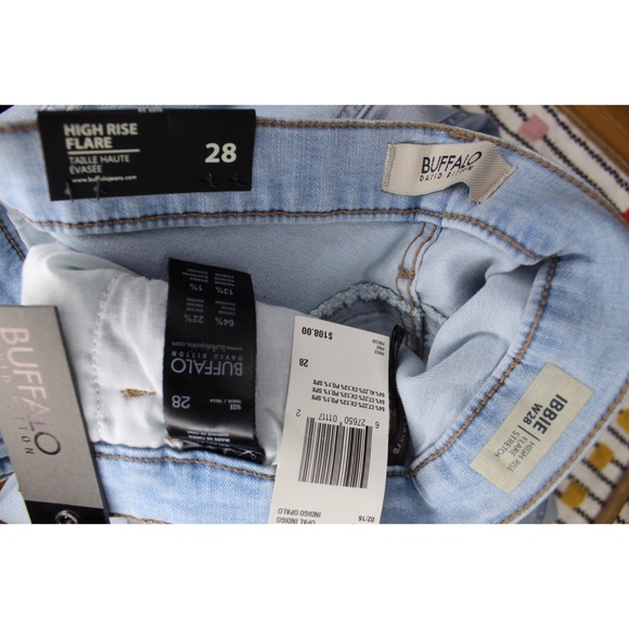 Buffalo David Bitton NWT Ibbie Light Wash High Rise Flare Leg Jeans 28 6 - Picture 8 of 8